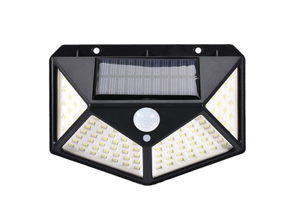 100 LED’li Solar Duvar Armatürü – Güneş Enerjili, Sensörlü, IP65 Suya Dayanıklı Dış Mekan Aydınlatma