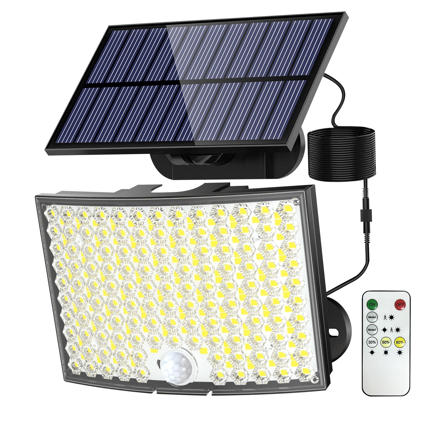 268 LED’li Solar Projektör – 60W Güneş Enerjili, Hareket Sensörlü, IP65 Suya Dayanıklı