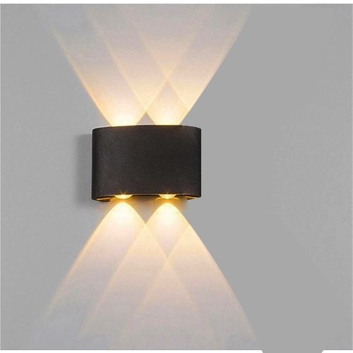 6W Çift Yönlü Işık Efektli Dış Mekan LED Duvar Apliği – Günışığı, IP65 Koruma