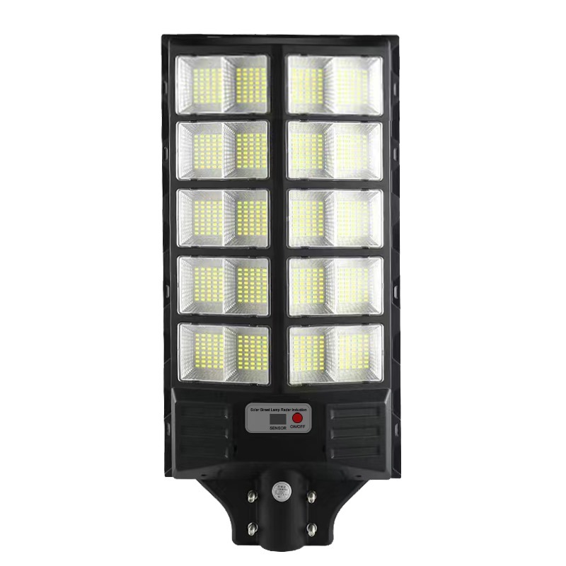 1200W Güneş Enerjili Solar LED Sokak Armatürü – 20000 mAh Batarya, IP65 Koruma, Sensörlü Beyaz Işık