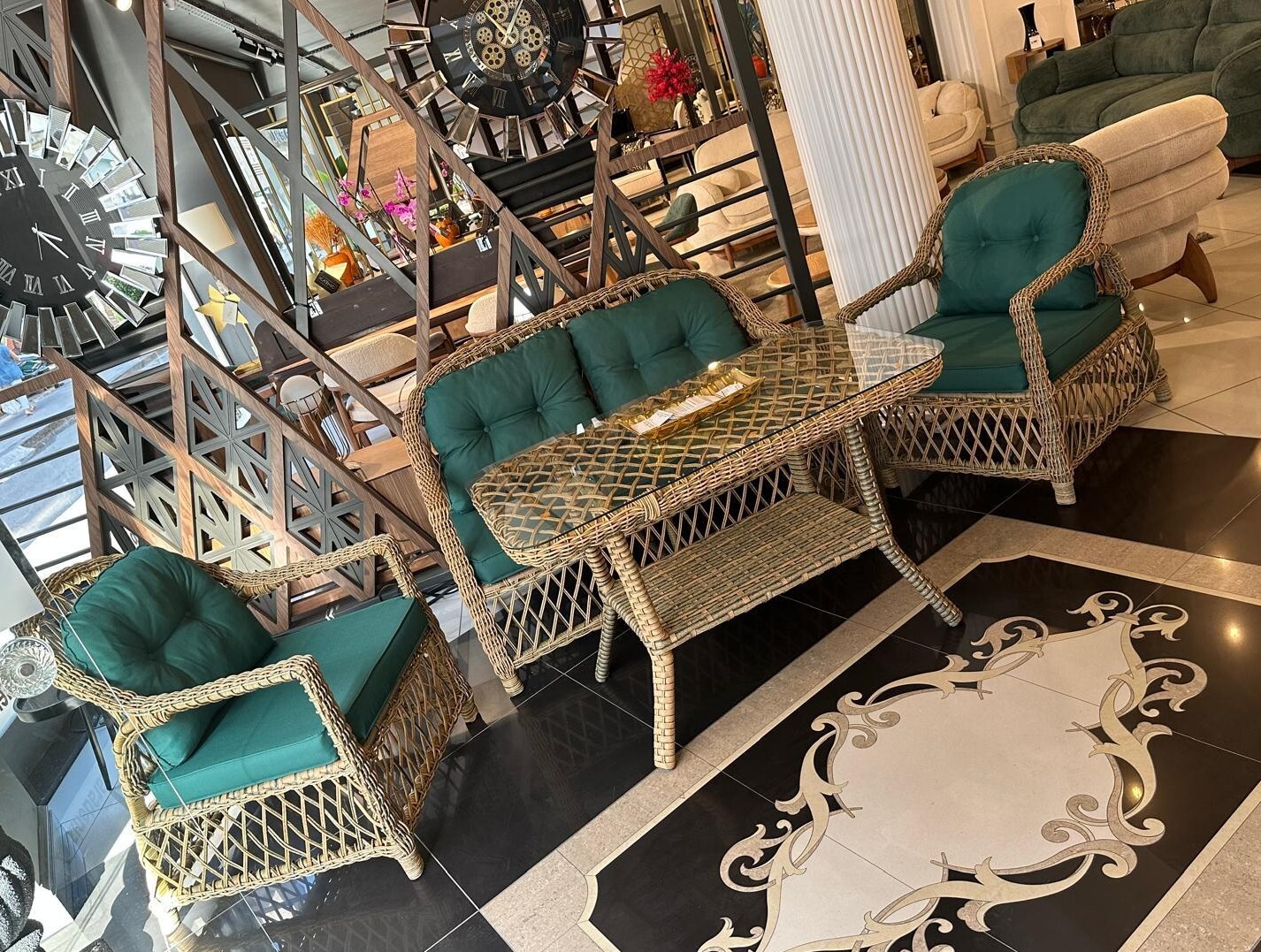 Rattan Bahçe Mobilyası - Paris Modeli (2'li Koltuklu-4 Parça)