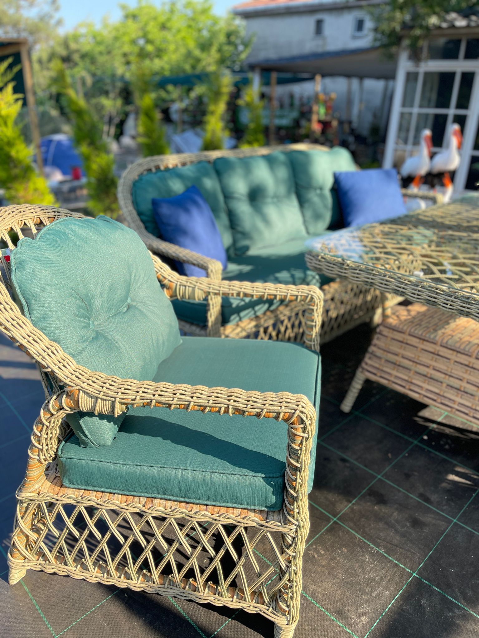 Rattan Bahçe Mobilyası - Paris Modeli (3'lü Koltuklu-6 Parça)