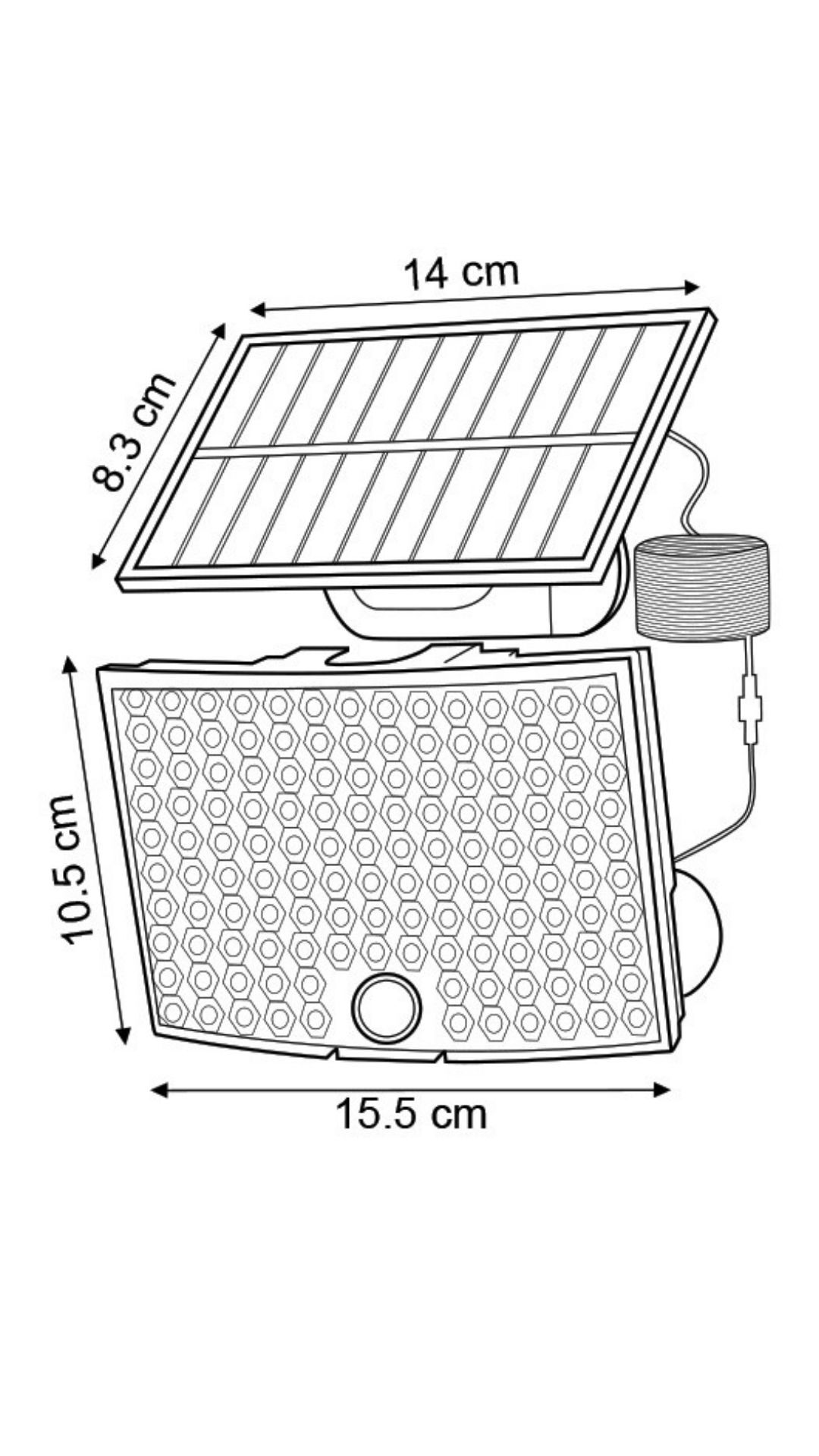268 LED’li Solar Projektör – 60W Güneş Enerjili, Hareket Sensörlü, IP65 Suya Dayanıklı