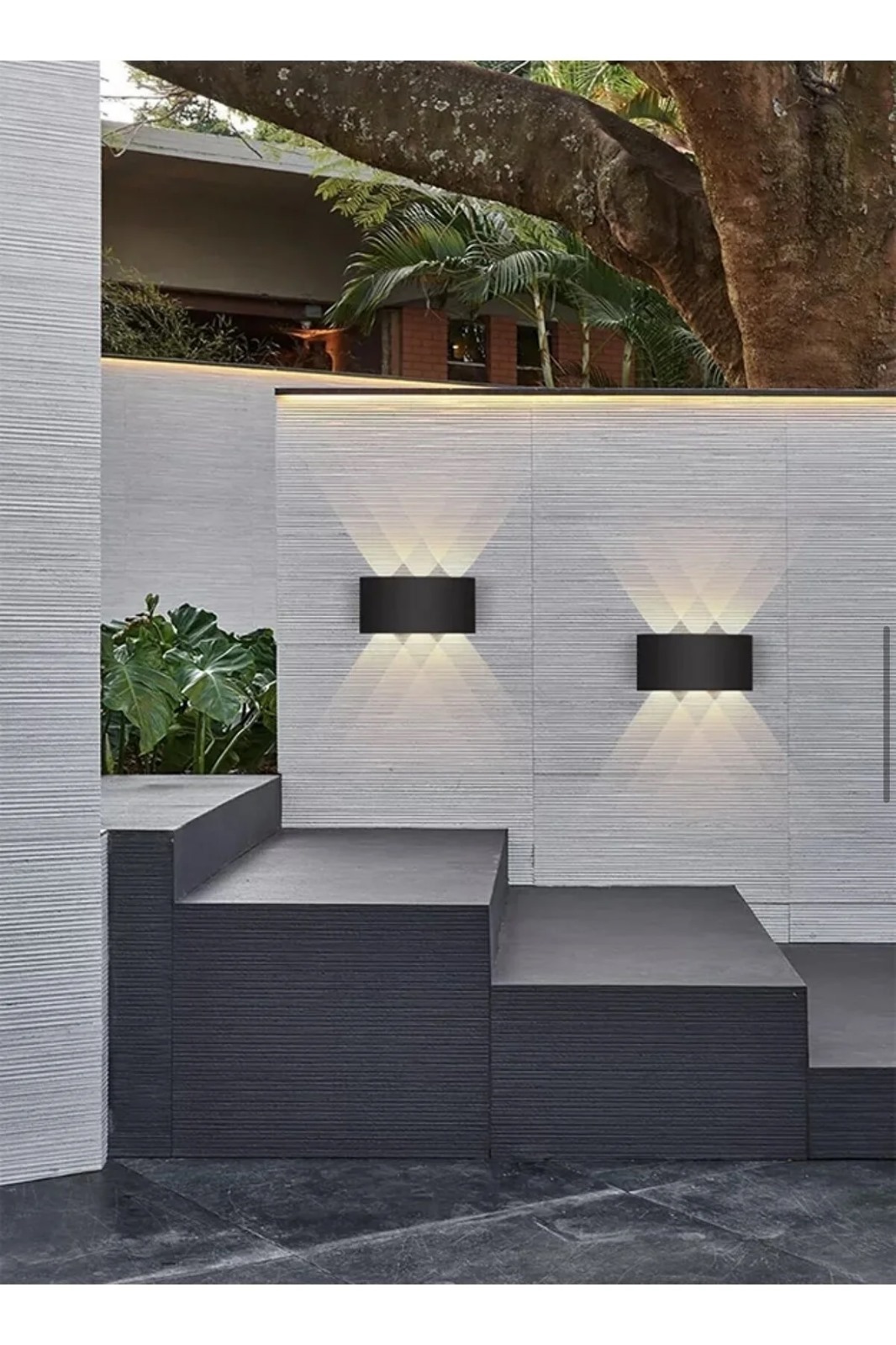 9W 6’lı Çift Yönlü Işık Efektli LED Duvar Apliği – Günışığı, IP65 Dış Mekan Kullanıma Uygun