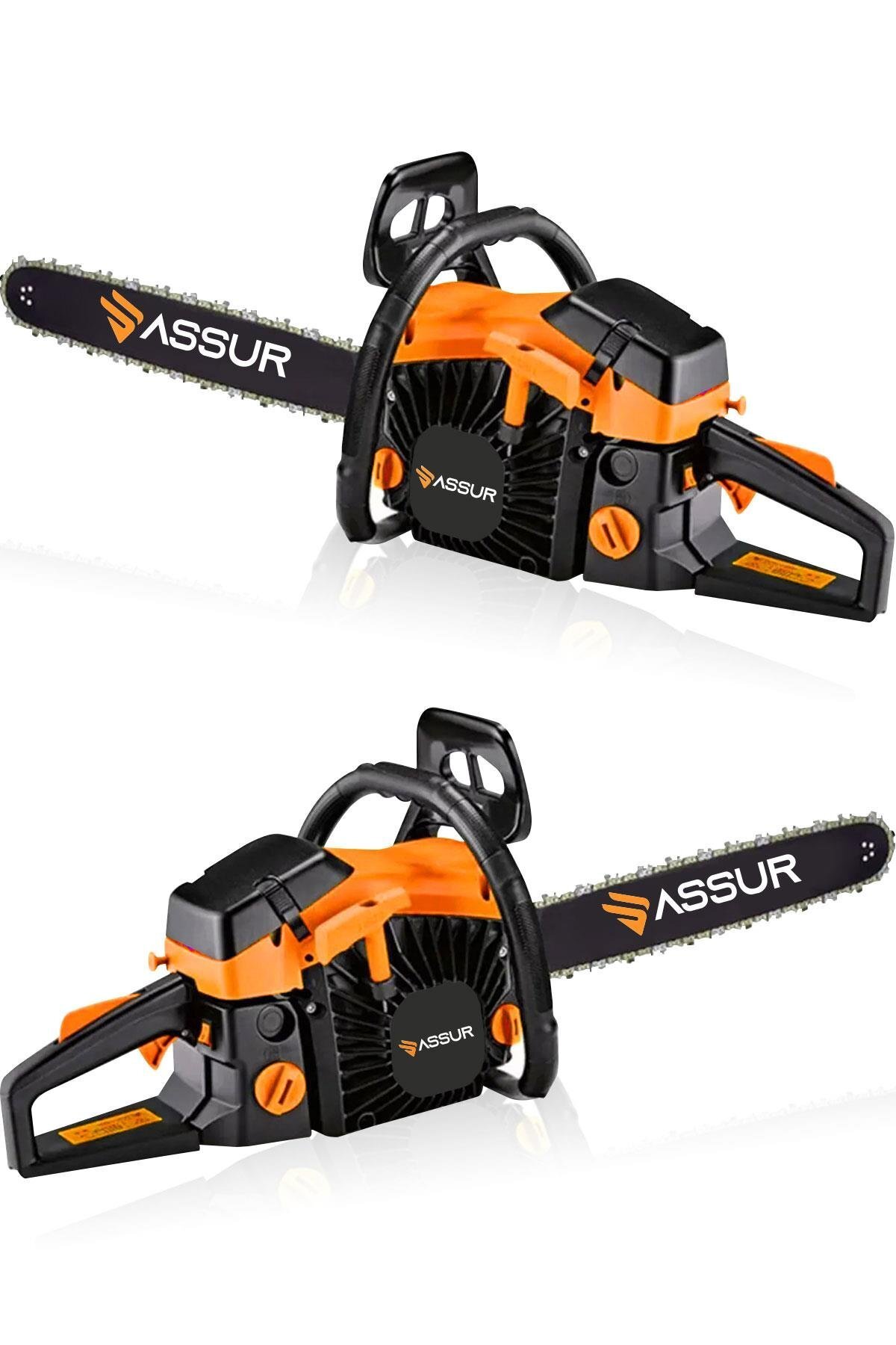 Assur 52cc Benzinli Testere – 45 cm Pala ile Ağaç, Odun ve Dal Kesme Motoru